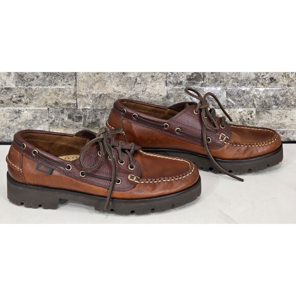 G.H. Bass Men\'s Ranger Camp Moc Super Lug Sole Leather Loafer Shoe Brown 8.5 D main image 12